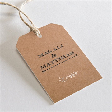 Etiquette mariage kraft vintage