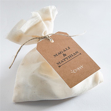 Etiquette mariage kraft vintage - Mise en situation