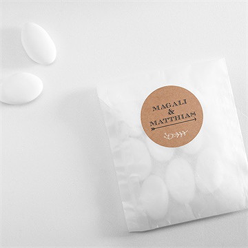 Sticker mariage kraft vintage - Mise en situation