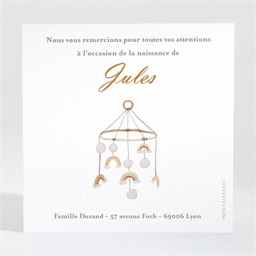 Remerciement naissance moment de douceur