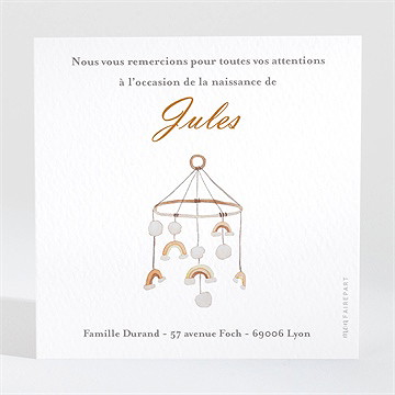 Remerciement naissance moment de douceur