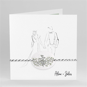 Faire-part mariage beauté à fleurir