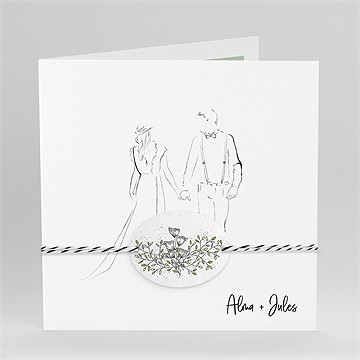 Faire-part mariage beauté à fleurir