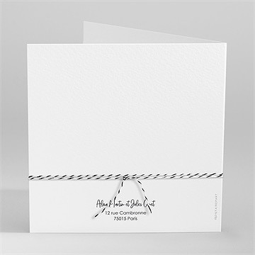 Faire-part mariage beauté à fleurir - Dos du faire-part