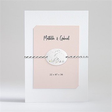 Faire-part mariage dites-le avec des fleurs