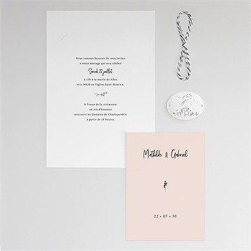 Faire-part mariage dites-le avec des fleurs - Vue d'ensemble