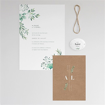 Faire-part mariage let love grow ! - Vue d'ensemble