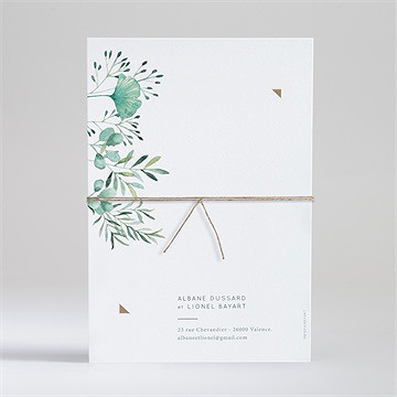 Faire-part mariage let love grow ! - Dos du faire-part