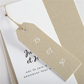 Faire-part mariage notre bouquet champêtre - Détail du faire-part