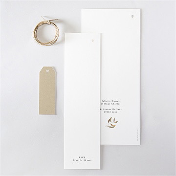 Faire-part mariage notre bouquet champêtre - Dos du faire-part