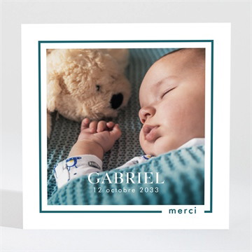 Remerciement naissance son petit portrait photomaton