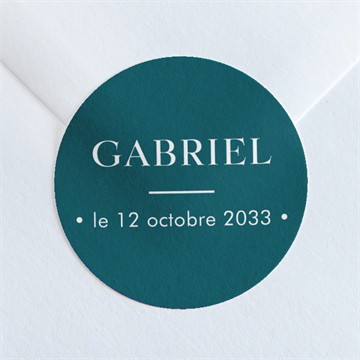 Sticker naissance son petit portrait photomaton