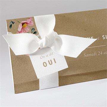 Faire-part mariage champêtre et poésie - Détail du faire-part