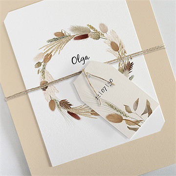 Faire-part mariage notre bouquet d'automne - Détail du faire-part