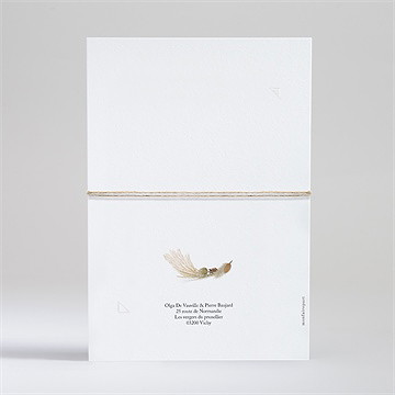 Faire-part mariage notre bouquet d'automne - Dos du faire-part