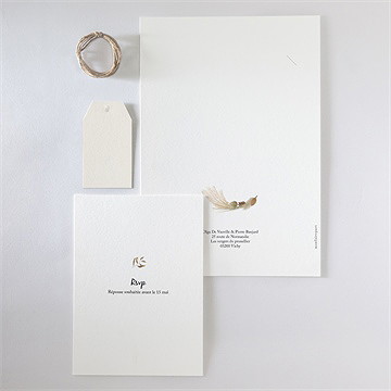 Faire-part mariage notre bouquet d'automne - Vue d'ensemble verso