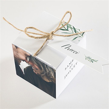 Boîte de dragées mariage semer notre amour - Dessus de la boîte