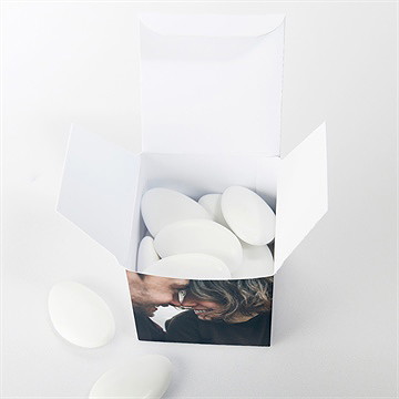 Boîte de dragées mariage semer notre amour - Intérieur de la boîte