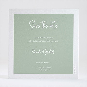 Save the Date mariage beauté à fleurir - Dos de la carte