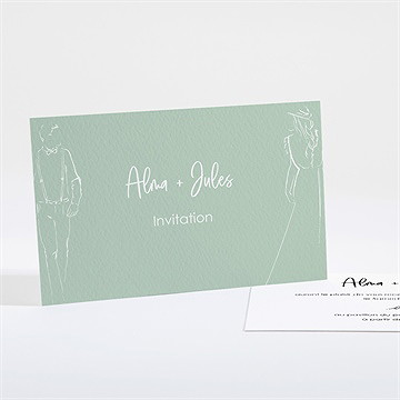 Carton d'invitation mariage beauté à fleurir