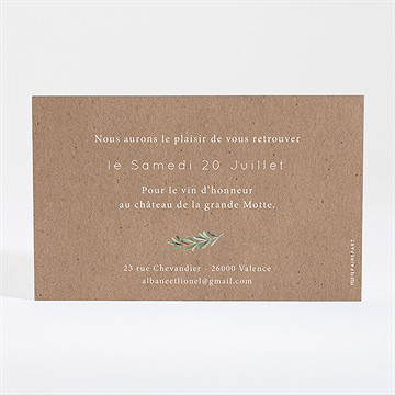 Carton d'invitation mariage let love grow ! - Dos de la carte