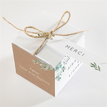 Boîte de dragées mariage let love grow ! - Dessus de la boîte