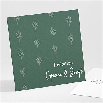 Carton d'invitation mariage trésor en médaillon