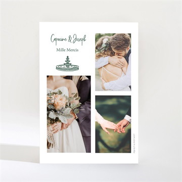 Remerciement mariage trésor en médaillon