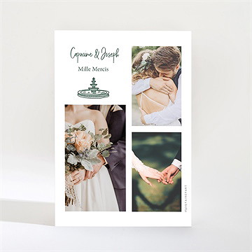 Remerciement mariage trésor en médaillon magnet