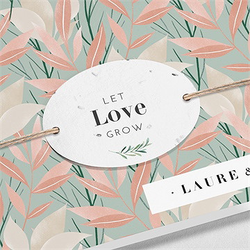 Faire-part mariage on sème - Détail du faire-part