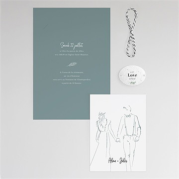 Faire-part mariage so let love grow - Vue d'ensemble