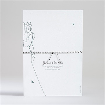 Faire-part mariage so let love grow - Dos du faire-part