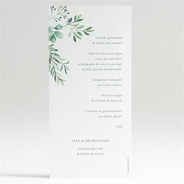 Menu mariage let love grow ! - Dos du menu