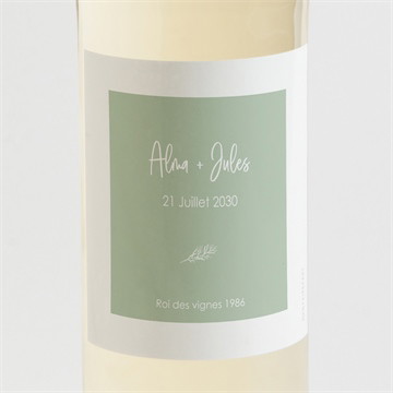 Etiquette de bouteille mariage beauté à fleurir