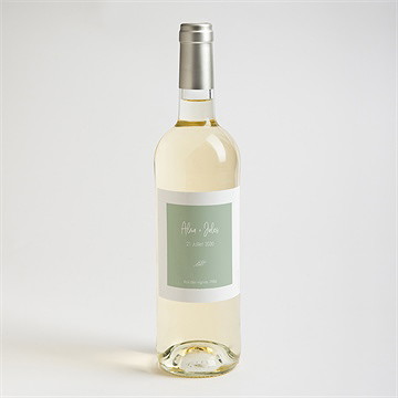 Etiquette de bouteille mariage beauté à fleurir - Mise en situation