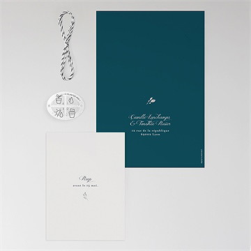 Faire-part mariage tourbillon sentimental - Vue d'ensemble verso