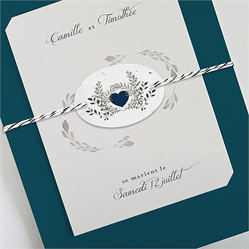 Faire-part mariage tourbillon sentimental - Détail du faire-part