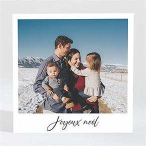 Carte de voeux nos voeux en polaroid magnet