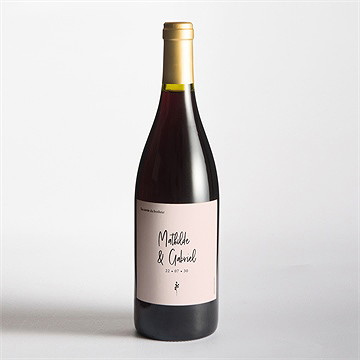 Etiquette de bouteille mariage dites-le avec des fleurs - Mise en situation