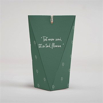 Boîte surprise mariage trésor en médaillon - Dos de la boîte