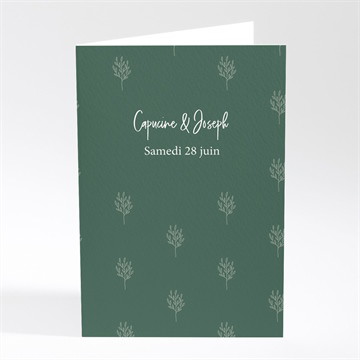 Menu mariage trésor en médaillon