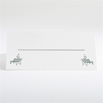 Marque-place mariage trésor en médaillon - Dos du marque-place