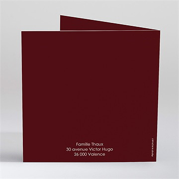 Carte de voeux effet de style - Dos de la carte