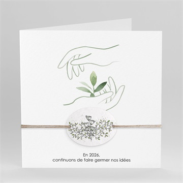 Carte pliée ensemencée