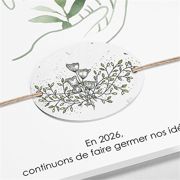 Carte de voeux faîtes germer vos idées ! - Détail de la carte