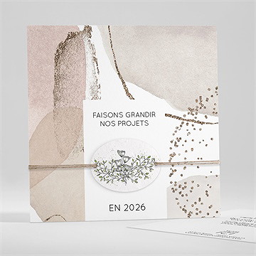 Carte de voeux médaillon à planter