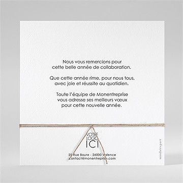 Carte de voeux médaillon à planter - Dos de la carte