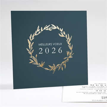 Carte de voeux couronne dorée