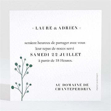 Carton d'invitation mariage on sème - Dos du carton