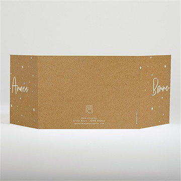 Carte de voeux voeux enneigés - Dos de la carte